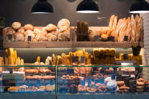 Variety of baked products at a bakery | the bakery benefits from an Energy Audit Consultants for Bakeries